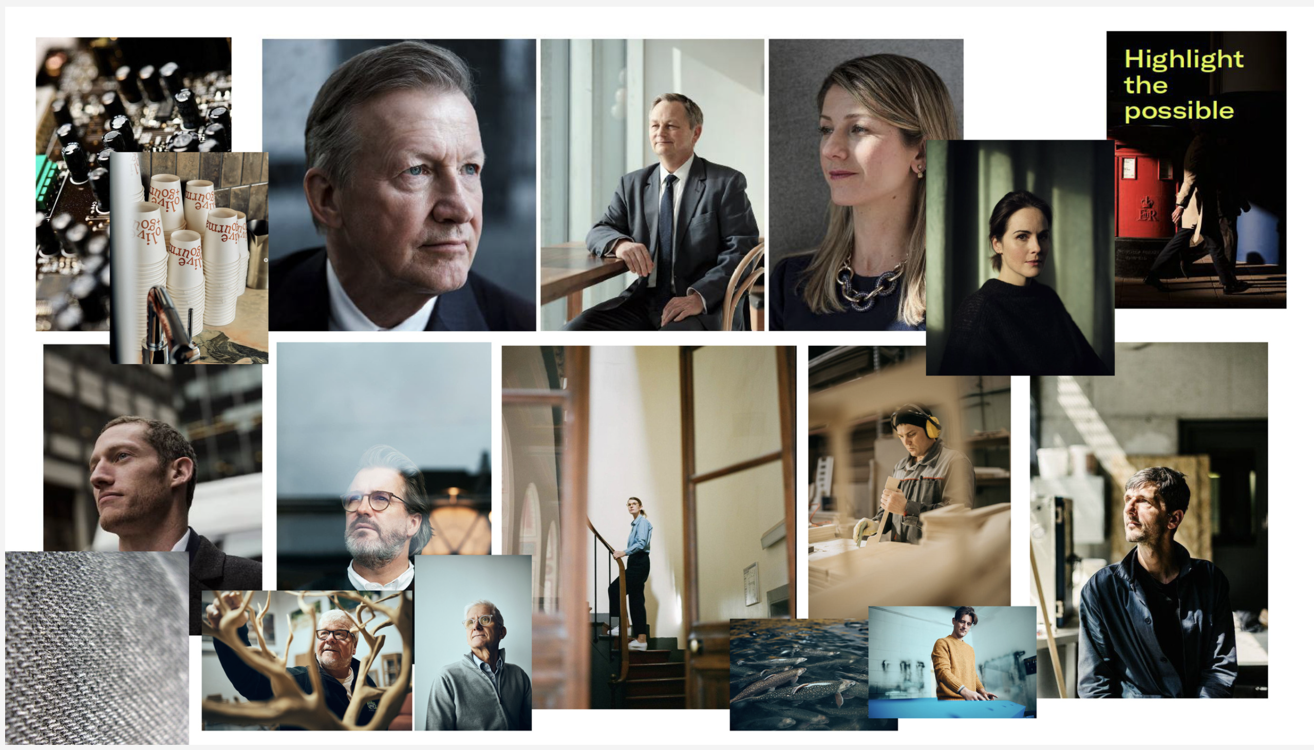 Moodboard portraits entrepreneurs